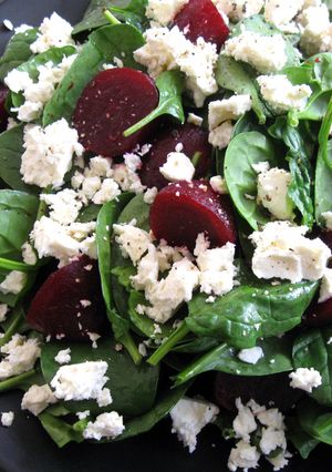 A picture of Spinach, Beetroot & Fetta Salad.