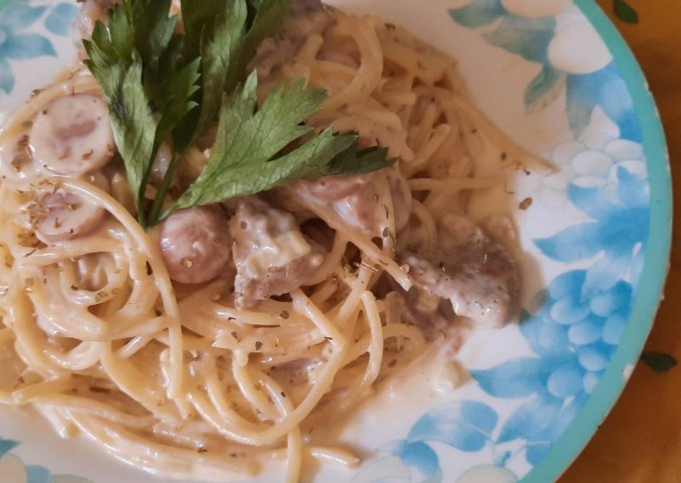 Spagetti carbonara non halal