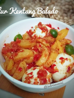 Foto resep 11. Telur Kentang Balado Padang