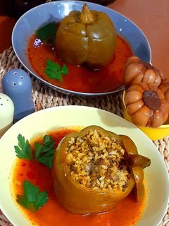 عکسی از دستور دلمه شکم پر🫑