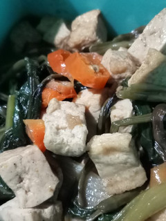 Foto resep Oseng kangkung tahu
