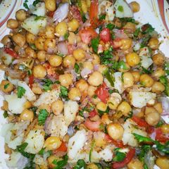 Aloo chana chat A picture of Aloo chana chat.