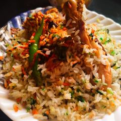 Easy hydrabadi chicken dum biryani A picture of Easy hydrabadi chicken dum biryani.
