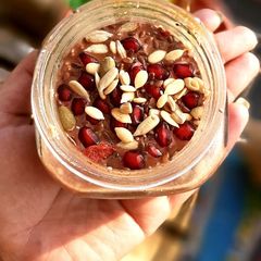 A picture of Overnight cocoa oats.