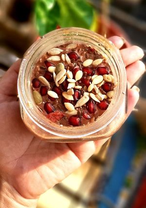 A picture of Overnight cocoa oats.