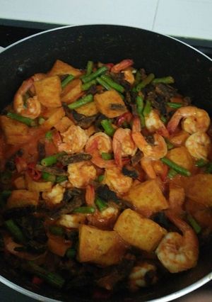 Foto resep Sambal goreng paru dan udang