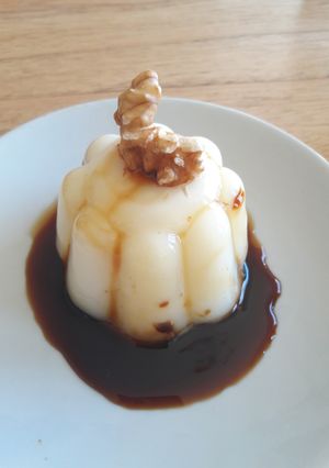 Una foto de Postre de sémola vegano