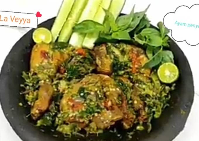 Ayam penyet sambal ijo