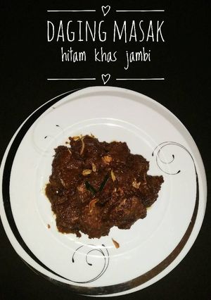 Foto resep Daging masak hitam khas jambi