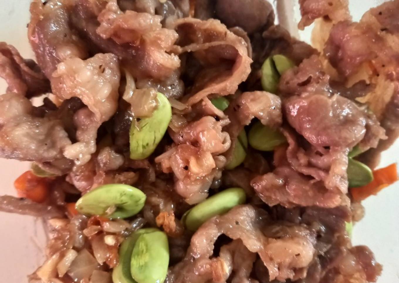 Sliced beef
