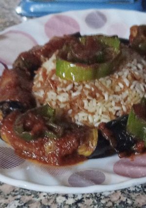 صورة لوصفة رول باذنجان باللحمه المفرومه 😋