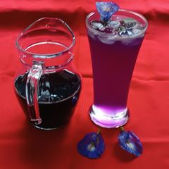 Butterfly Pea Flowers Cool Drink A picture of Butterfly Pea Flowers Cool Drink.