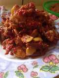 Balado jengkol ikan selayang