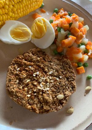 Una foto de Hamburguesas de porotos marrones