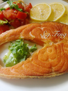 奶油鮭魚佐莎莎醬 的食譜成品照片
