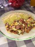 Salchichas con huevo