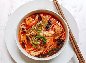 Foto resep Jjamppong (Mie Seafood Pedas Korea)