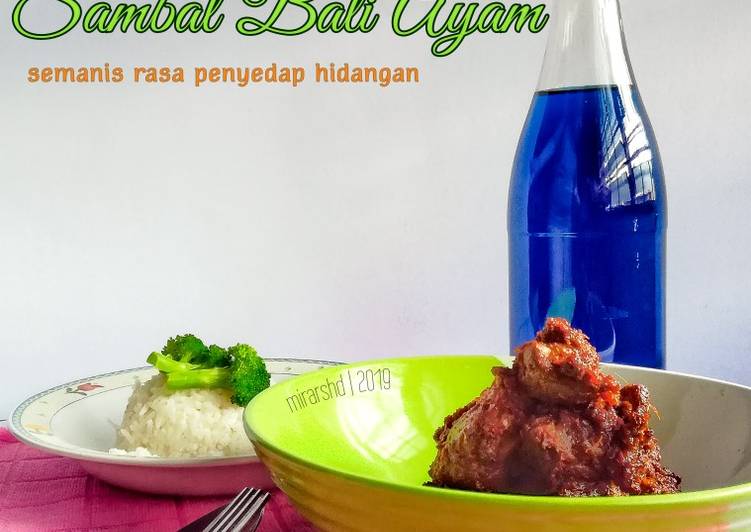 Resepi Sambal Bali Ayam dan Nasi Putih #phopbylinimohd #task1 yang Murah