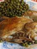 Picantones con naranja sanguina al ron