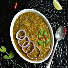 A picture of Keema Whole Moong Dal Curry.