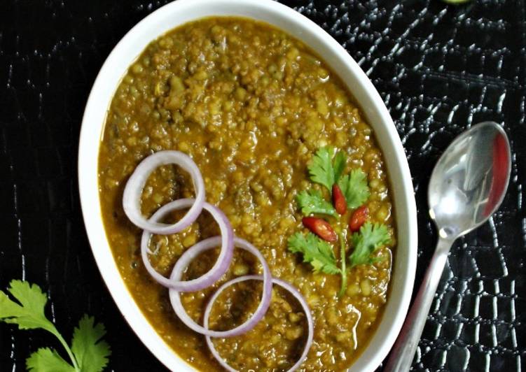 My Daughter love Keema Whole Moong Dal Curry