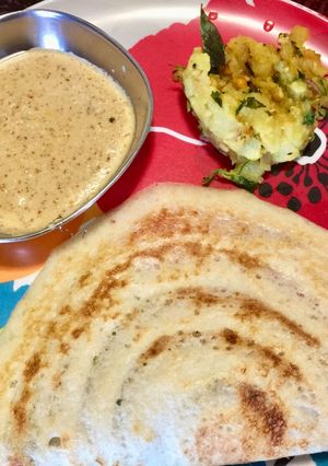 A picture of Basmati rice Dosa.