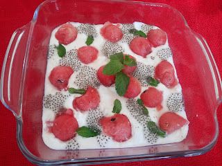 Watermelon chia seeds raita