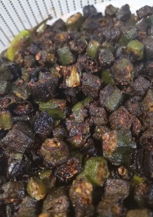 A picture of Fried bindhi.