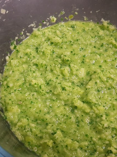 A picture of Raw mango and corri chutney(Textured,).