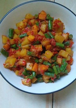 Foto resep Balado kentang, buncis, wortel