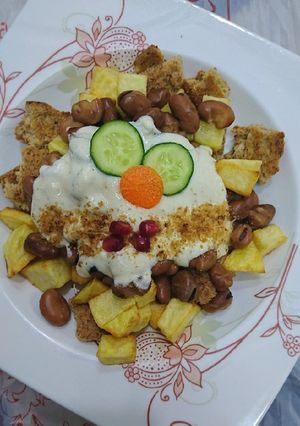 صورة لوصفة فتة الفول