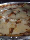 Lasaña con salsa bologñesa ricota y acelga