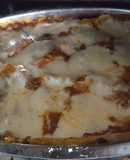 Lasaña con salsa bologñesa ricota y acelga