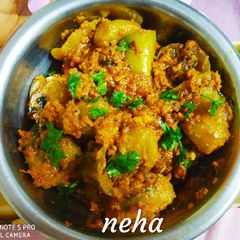 Bharwa parwal Or Stuffed Pointed gourd A picture of Bharwa parwal Or Stuffed Pointed gourd.