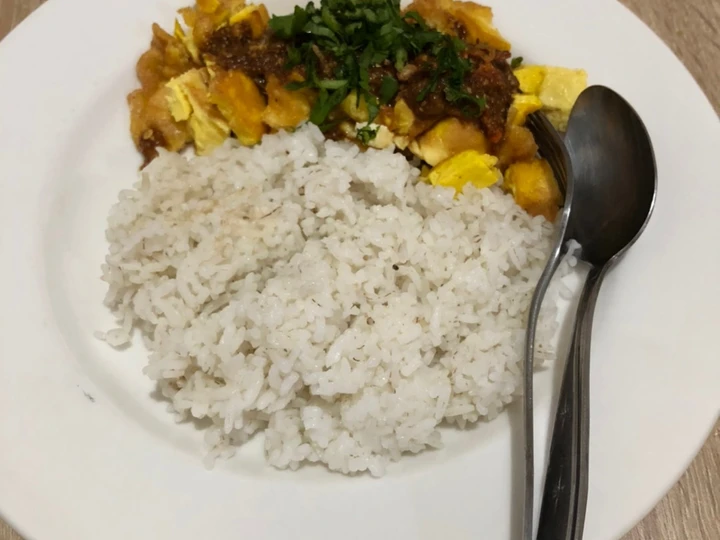 Cara Gampang Menyiapkan Resep Nasi tahu telur (no petis) - menu sarapan yang Enak Banget Anti Ribet, Lezat