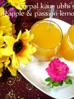 A picture of Pineapple & passion lemonade 🍍🍋.