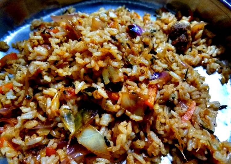 Soya vegetable semi fried rice