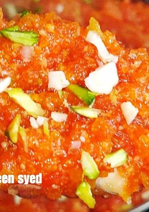 A picture of Gajar halwa | carrot halwa.