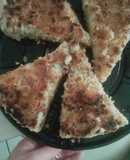 Kuchen de plátano con miga