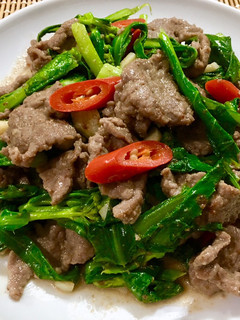 芥藍菜炒牛肉片 的食譜成品照片