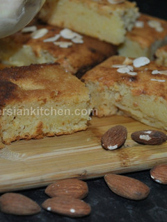 عکسی از دستور کیک خیس بادام