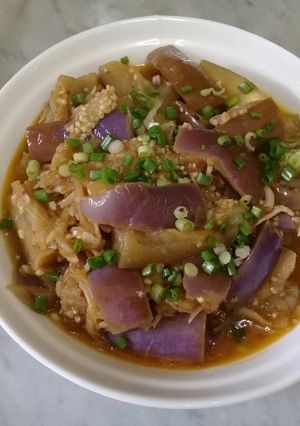 Foto resep Terong ungu masak teri medan