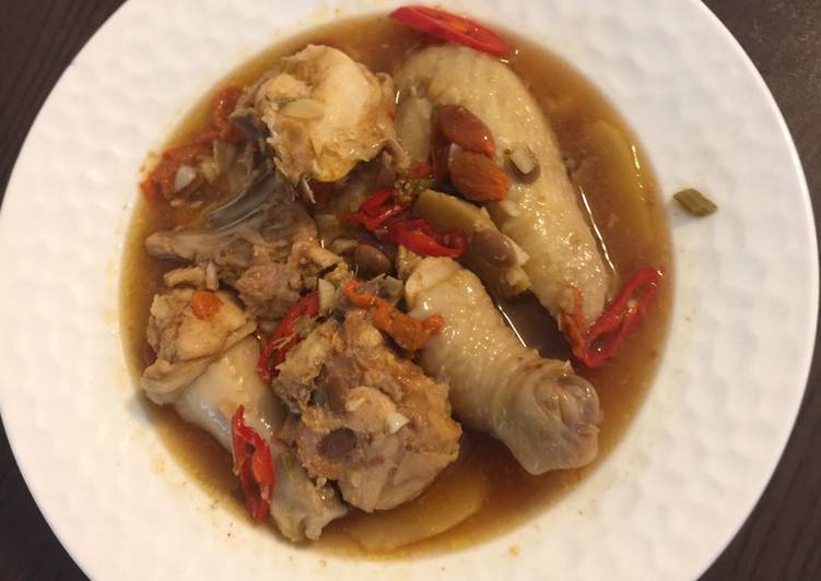 Step-by-Step Guide to Prepare Super Quick Homemade Steam Chicken rice wine