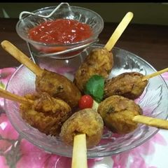 A picture of #LKM, leftover khichadi lollipop.