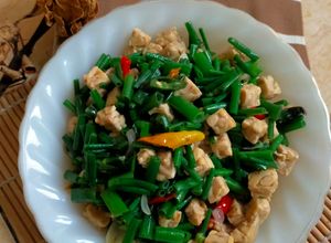 Foto resep Oseng Tempe Bunga Bawang