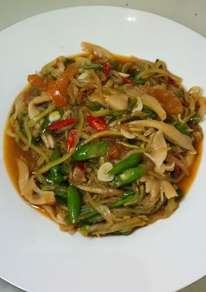 Foto resep TUMIS JAMUR BUNCIS SAUS TIRAM PEDAS 🌶😍