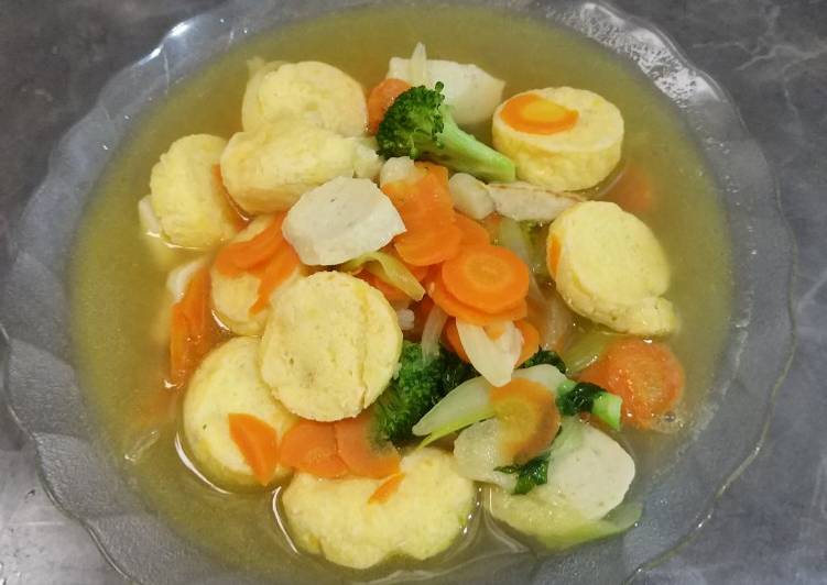 Resep Tofu kuah sayur bakso #menu anak, Sempurna