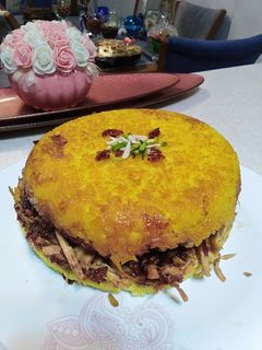عکسی از دستور ته چین مرغ