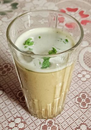 A picture of Mint Sattu Drink.