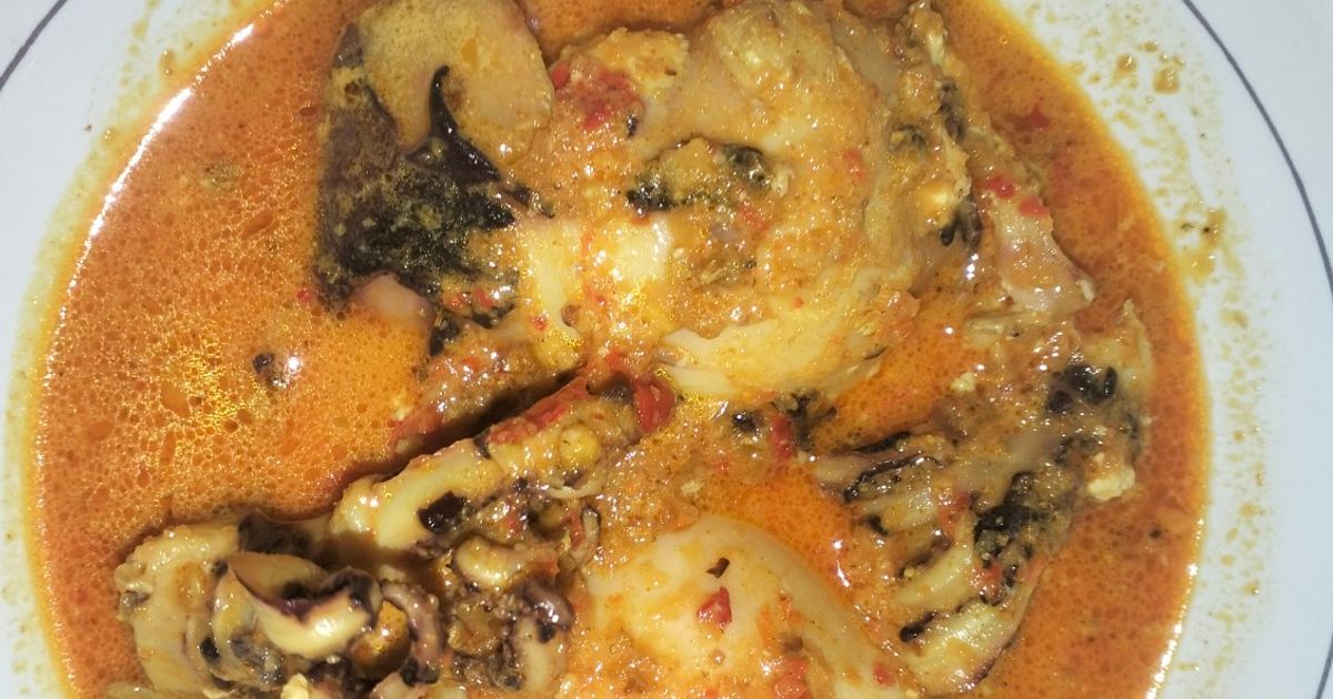 Gulai cumi isi tahu telur minimalis